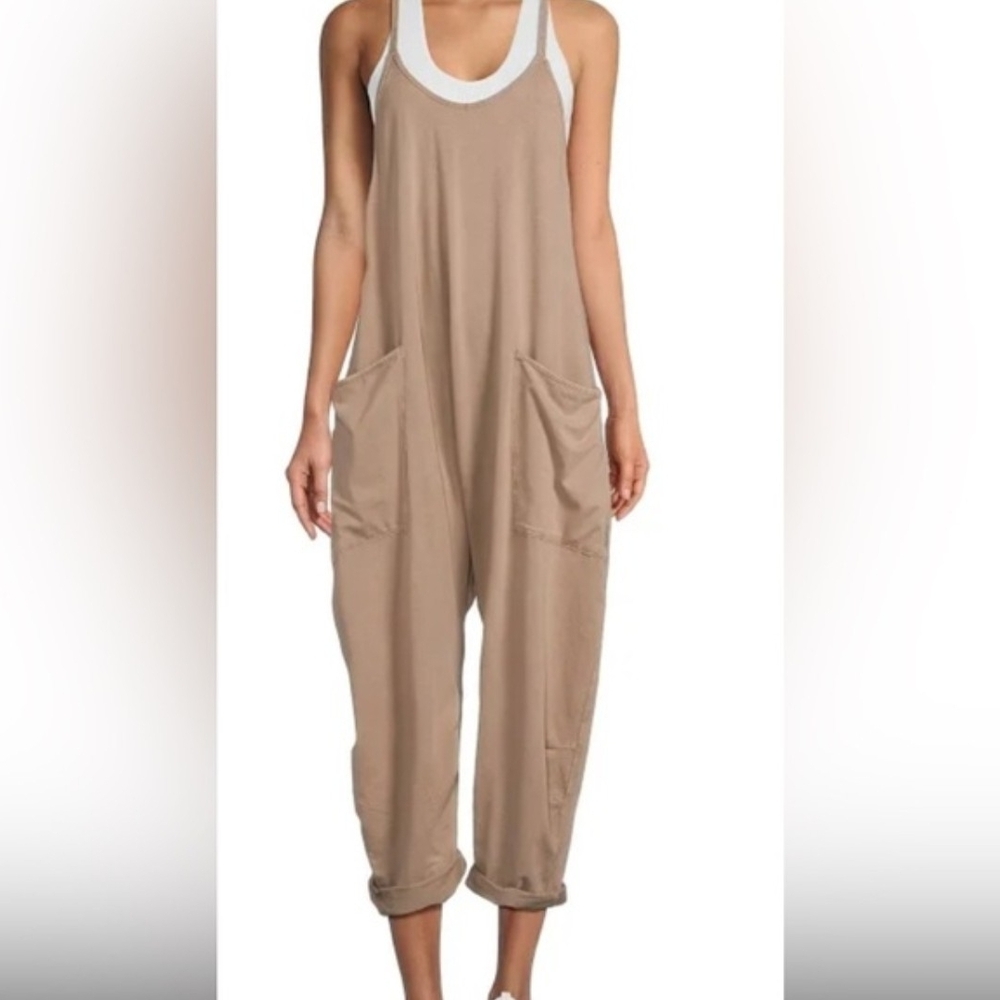 Women's Tan Free People Movement Hot Shot Romper